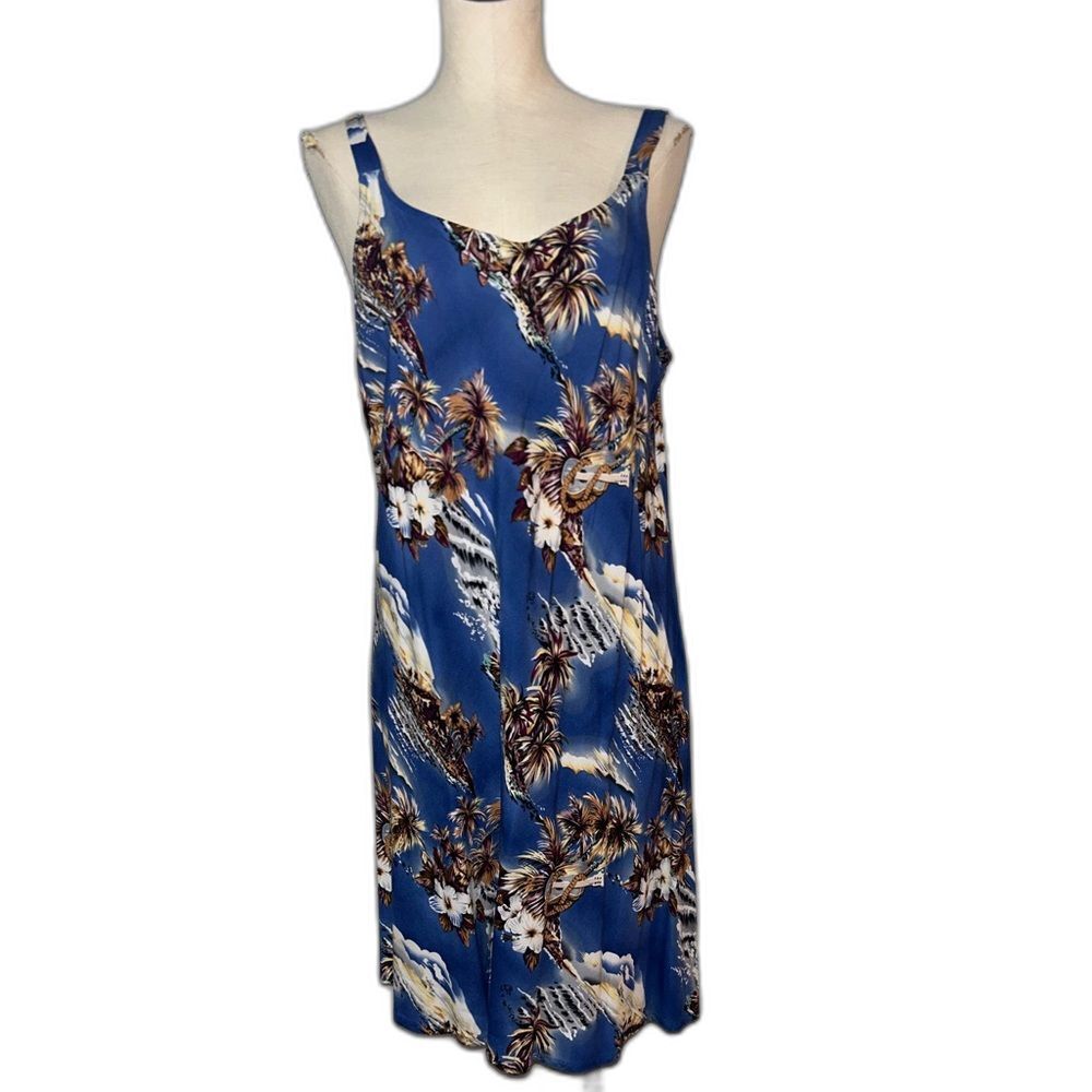 Hilo Hattie Hawaii Women’s Sleeveless Floral Midi Slip Dress size XL